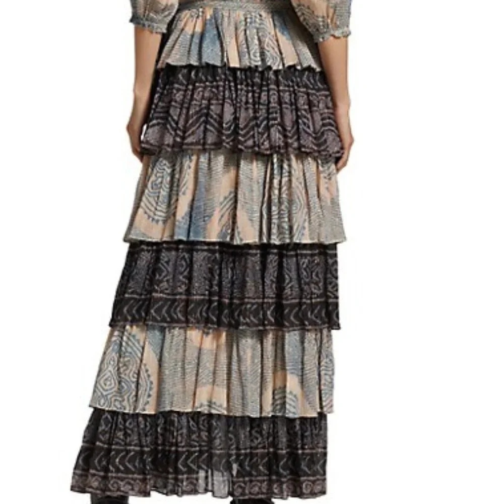 Ulla Johnson Emi Printed Tiered Maxi Dress - Picture 2 of 4